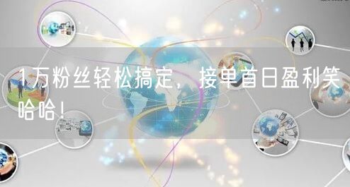 1万粉丝轻松搞定，接单首日盈利笑哈哈！