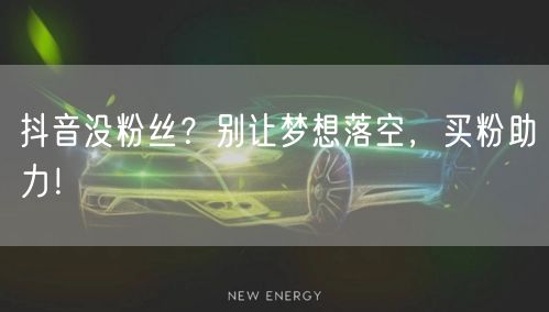 抖音没粉丝？别让梦想落空，买粉助力！