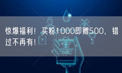 惊爆福利！买粉1000即赠500，错过不再有！