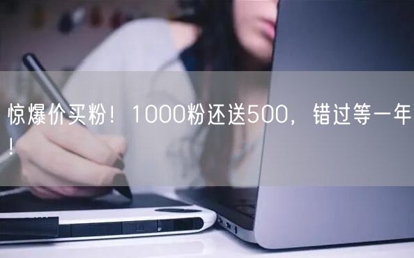 惊爆价买粉！1000粉还送500，错过等一年！