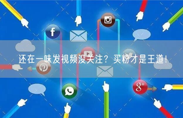 还在一味发视频没关注？买粉才是王道！