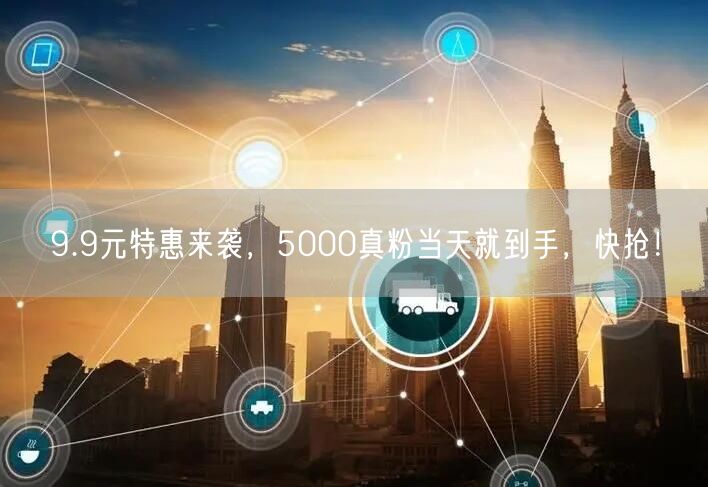 9.9元特惠来袭，5000真粉当天就到手，快抢！