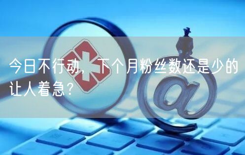 今日不行动，下个月粉丝数还是少的让人着急？