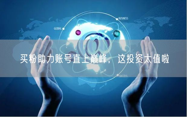 买粉助力账号直上巅峰，这投资太值啦