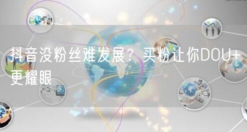 抖音没粉丝难发展？买粉让你DOU+更耀眼