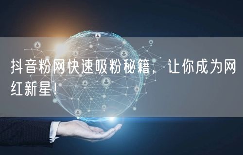 抖音粉网快速吸粉秘籍，让你成为网红新星！