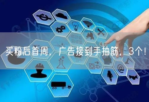 买粉后首周，广告接到手抽筋，3个！