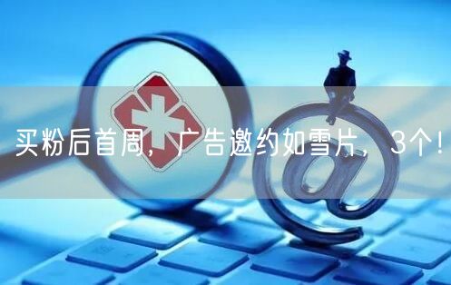 买粉后首周，广告邀约如雪片，3个！
