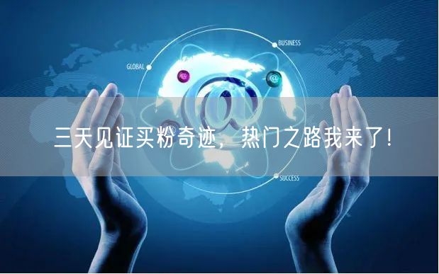 三天见证买粉奇迹，热门之路我来了！