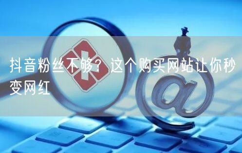 抖音粉丝不够？这个购买网站让你秒变网红