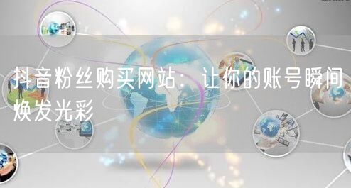 抖音粉丝购买网站：让你的账号瞬间焕发光彩